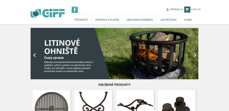 Spuštění firemního e-shopu Giff a.s.